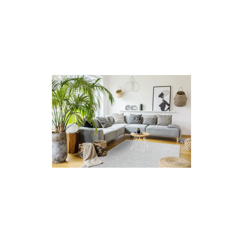 Dywan SZNURKOWY SIZAL płaskotkany PATIO 3069 koniczyna marokańska szary / beż 78x150cm