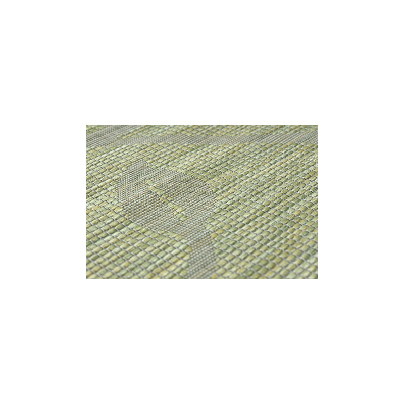 Dywan SZNURKOWY SIZAL płaskotkany PATIO 3045 liście zielony / beż 194x290cm