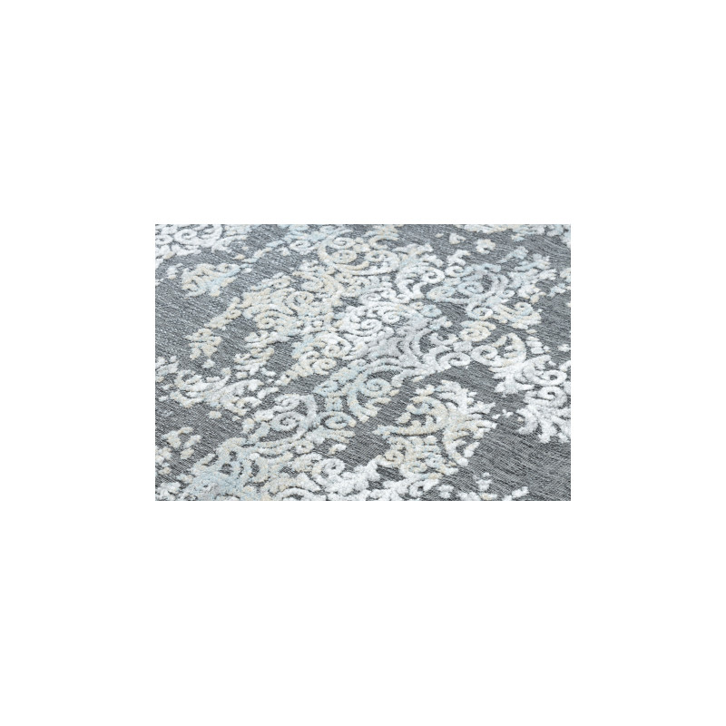 Dywan Strukturalny SOLE D3812 Ornament - płasko tkany szary / beż 80x150cm
