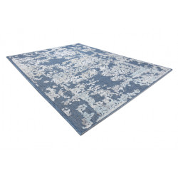 Dywan Strukturalny SOLE D3811 Ornament - płasko tkany niebieski / beż 80x250cm