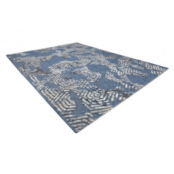Dywan Strukturalny SOLE D3841 Heksagony - płasko tkany niebieski / beż 80x150cm