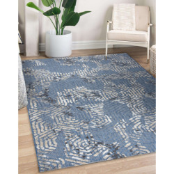 Dywan Strukturalny SOLE D3841 Heksagony - płasko tkany niebieski / beż 80x150cm Dywan Strukturalny SOLE D3841 Heksagony - płasko tkany niebieski / beż 80x150cm