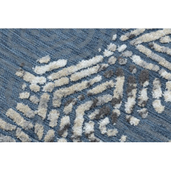 Dywan Strukturalny SOLE D3841 Heksagony - płasko tkany niebieski / beż 80x150cm Dywan Strukturalny SOLE D3841 Heksagony - płasko tkany niebieski / beż 80x150cm