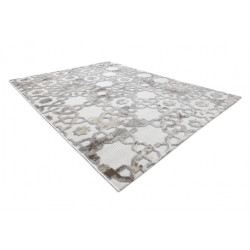 Dywan Strukturalny SOLE D3882 Ornament - płasko tkany beż / szary 140x190cm