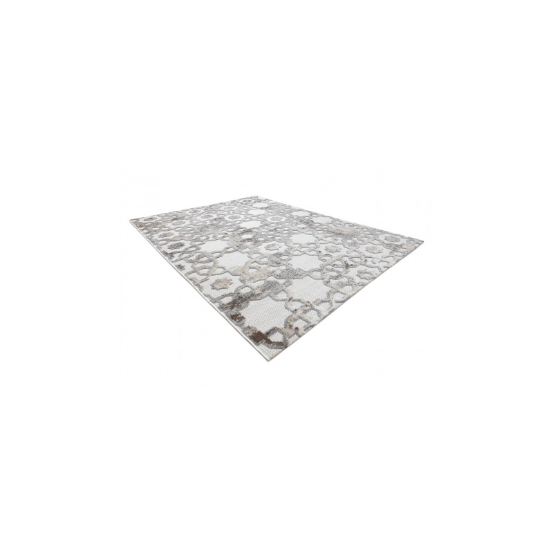 Dywan Strukturalny SOLE D3882 Ornament - płasko tkany beż / szary 140x190cm Dywan Strukturalny SOLE D3882 Ornament - płasko tkany beż / szary 140x190cm