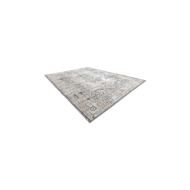 Dywan Strukturalny SOLE D3872 Ornament, ramka - płasko tkany szary / beż 80x150cm Dywan Strukturalny SOLE D3872 Ornament, ramka - płasko tkany szary / beż 80x150cm