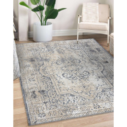 Dywan Strukturalny SOLE D3872 Ornament, ramka - płasko tkany szary / beż 80x250cm Dywan Strukturalny SOLE D3872 Ornament, ramka - płasko tkany szary / beż 80x250cm