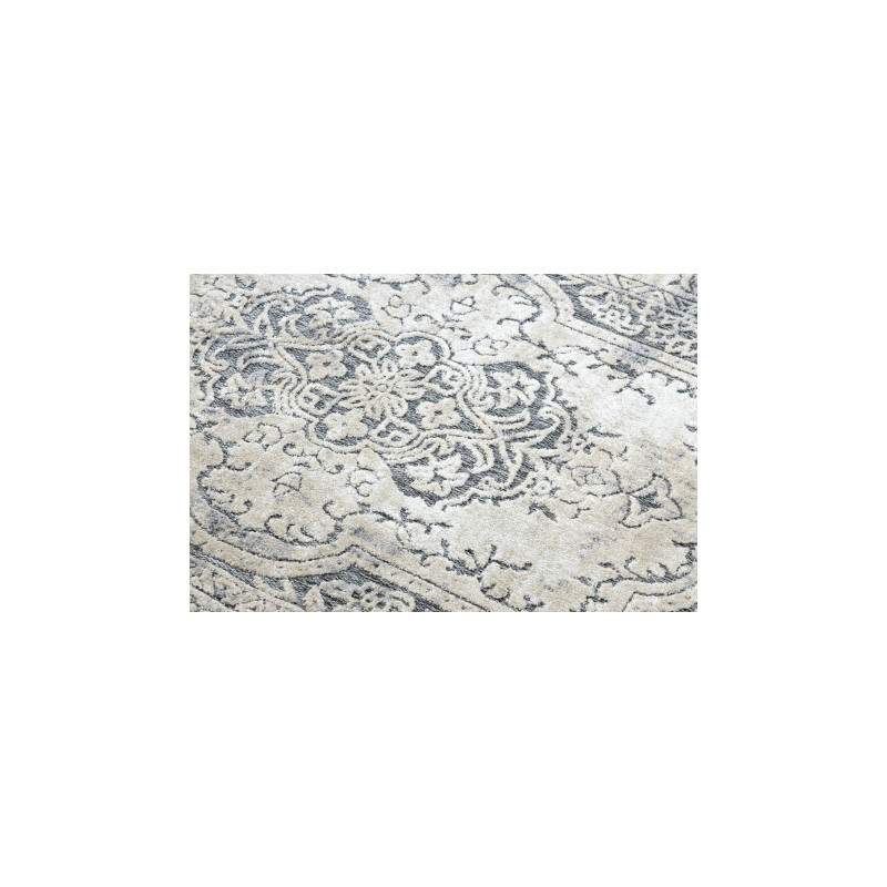 Dywan Strukturalny SOLE D3872 Ornament, ramka - płasko tkany szary / beż 80x250cm Dywan Strukturalny SOLE D3872 Ornament, ramka - płasko tkany szary / beż 80x250cm