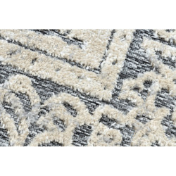 Dywan Strukturalny SOLE D3872 Ornament, ramka - płasko tkany szary / beż 80x250cm Dywan Strukturalny SOLE D3872 Ornament, ramka - płasko tkany szary / beż 80x250cm