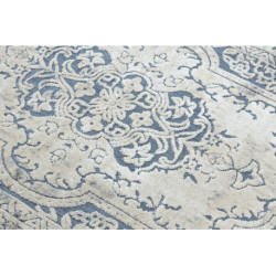 Dywan Strukturalny SOLE D3871 Ornament, ramka - płasko tkany niebieski / beż 80x150cm Dywan Strukturalny SOLE D3871 Ornament, ramka - płasko tkany niebieski / beż 80x150cm