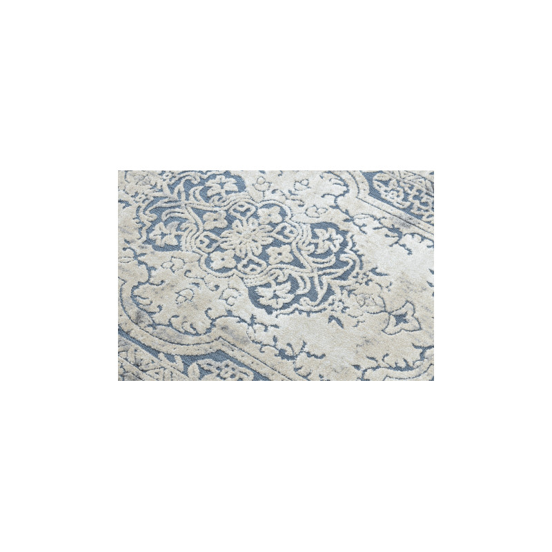 Dywan Strukturalny SOLE D3871 Ornament, ramka - płasko tkany niebieski / beż 80x150cm Dywan Strukturalny SOLE D3871 Ornament, ramka - płasko tkany niebieski / beż 80x150cm