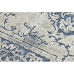 Dywan Strukturalny SOLE D3871 Ornament, ramka - płasko tkany niebieski / beż 80x150cm Dywan Strukturalny SOLE D3871 Ornament, ramka - płasko tkany niebieski / beż 80x150cm