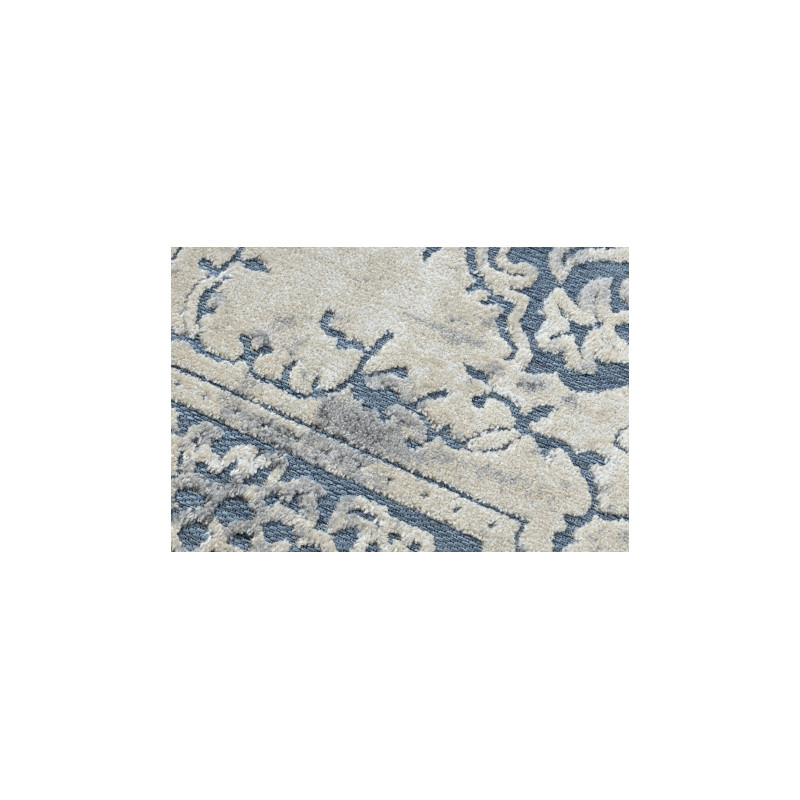 Dywan Strukturalny SOLE D3871 Ornament, ramka - płasko tkany niebieski / beż 80x150cm Dywan Strukturalny SOLE D3871 Ornament, ramka - płasko tkany niebieski / beż 80x150cm