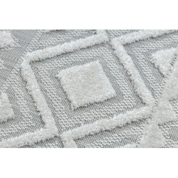Dywan Strukturalny SOLE D3851 Boho, romby - płasko tkany beż 140x190cm