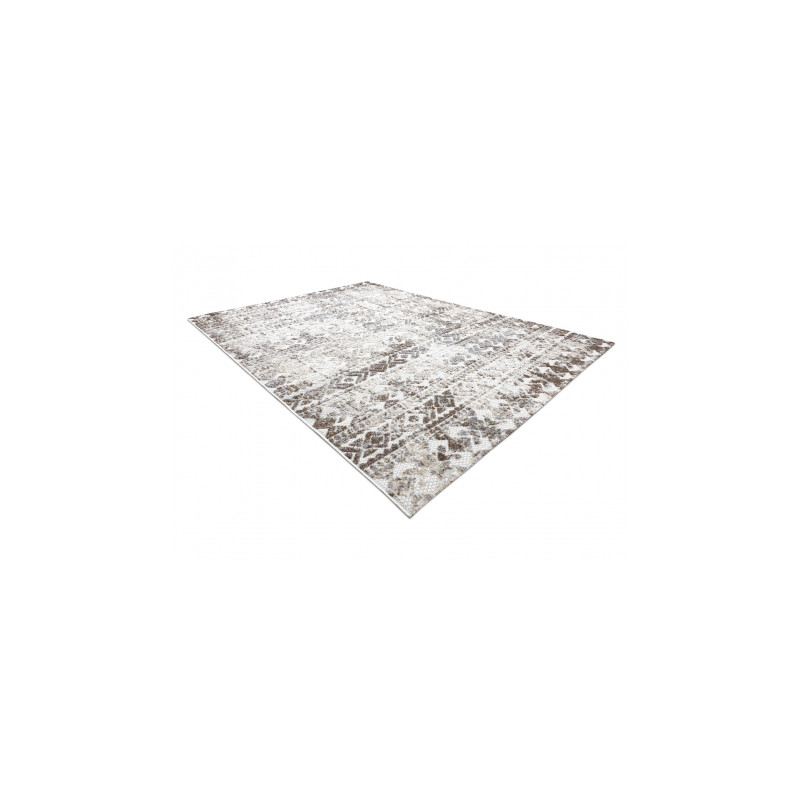 Dywan Strukturalny SOLE D3732 Aztecki, romby - płasko tkany beż 120x170cm
