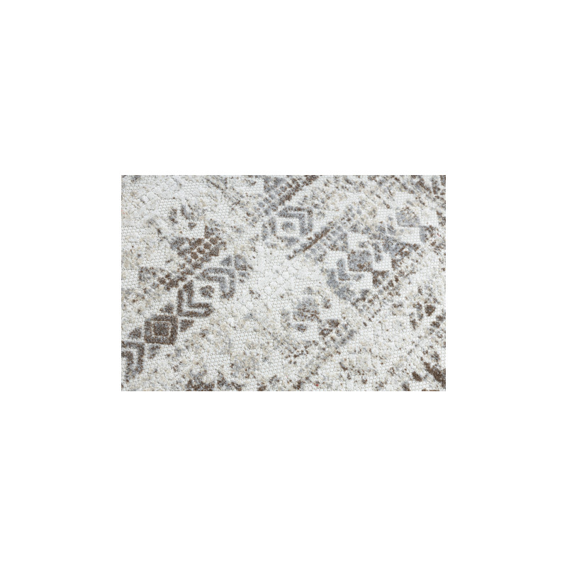 Dywan Strukturalny SOLE D3732 Aztecki, romby - płasko tkany niebieski / beż 80x250cm