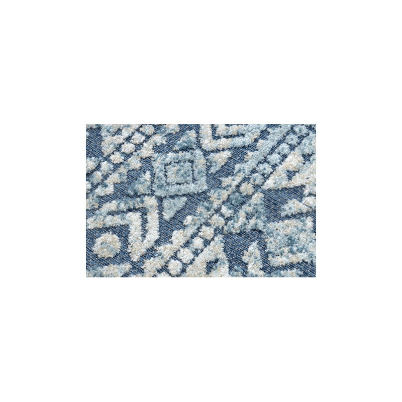 Dywan Strukturalny SOLE D3732 Aztecki, romby - płasko tkany niebieski / beż 80x150cm Dywan Strukturalny SOLE D3732 Aztecki, romby - płasko tkany niebieski / beż 80x150cm