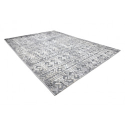 Dywan Strukturalny SOLE D3732 Aztecki, romby - płasko tkany szary / beż 120x170cm