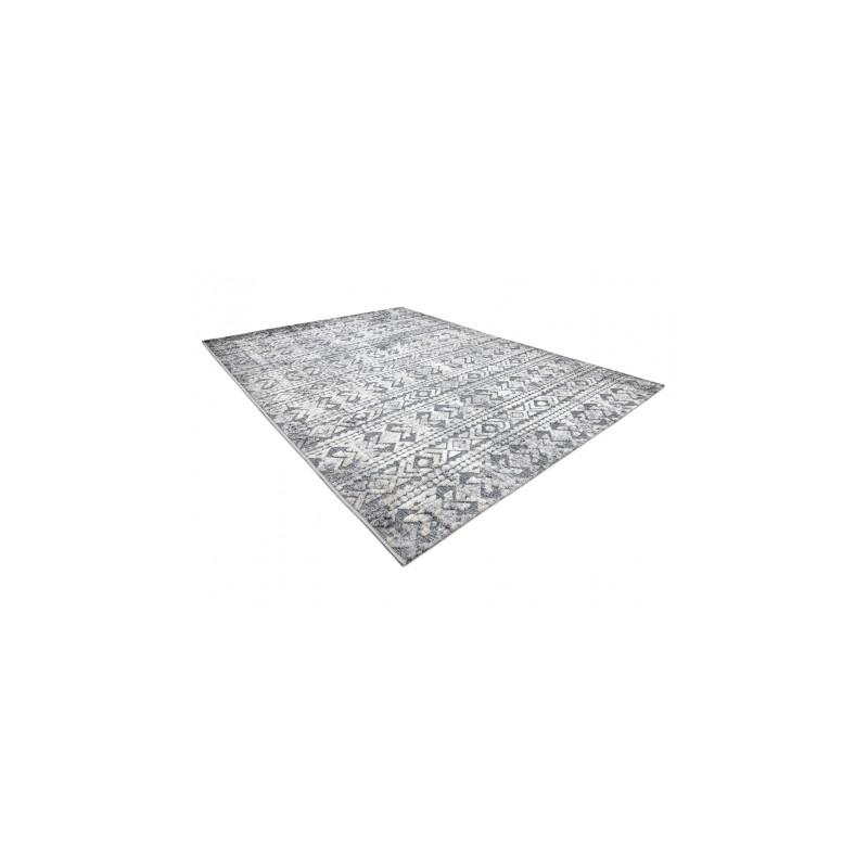 Dywan Strukturalny SOLE D3732 Aztecki, romby - płasko tkany szary / beż 120x170cm Dywan Strukturalny SOLE D3732 Aztecki, romby - płasko tkany szary / beż 120x170cm