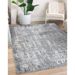 Dywan Strukturalny SOLE D3732 Aztecki, romby - płasko tkany szary / beż 120x170cm Dywan Strukturalny SOLE D3732 Aztecki, romby - płasko tkany szary / beż 120x170cm