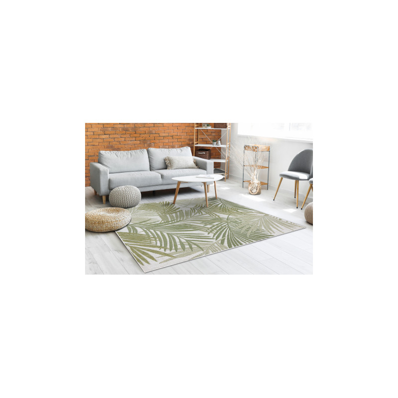 Dywan SZNURKOWY SIZAL SION Liście Palmy , tropikalny 2837 płaskie tkanie ecru / zielony 70x250cm Dywan SZNURKOWY SIZAL SION Liście Palmy , tropikalny 2837 płaskie tkanie ecru / zielony 70x250cm