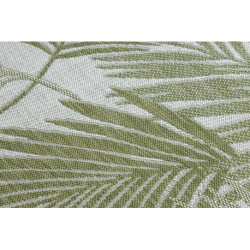 Dywan SZNURKOWY SIZAL SION Liście Palmy , tropikalny 2837 płaskie tkanie ecru / zielony 80x300cm