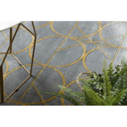Dywan EMERALD ekskluzywny 1010 glamour, stylowy koła szary / złoty 120x170cm