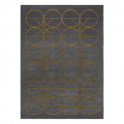 Dywan EMERALD ekskluzywny 1010 glamour, stylowy koła szary / złoty 180x270cm