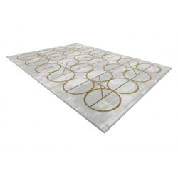 Dywan EMERALD ekskluzywny 1010 glamour, stylowy koła krem / złoty 80x150cm