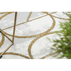 Dywan EMERALD ekskluzywny 1010 glamour, stylowy koła krem / złoty 80x150cm