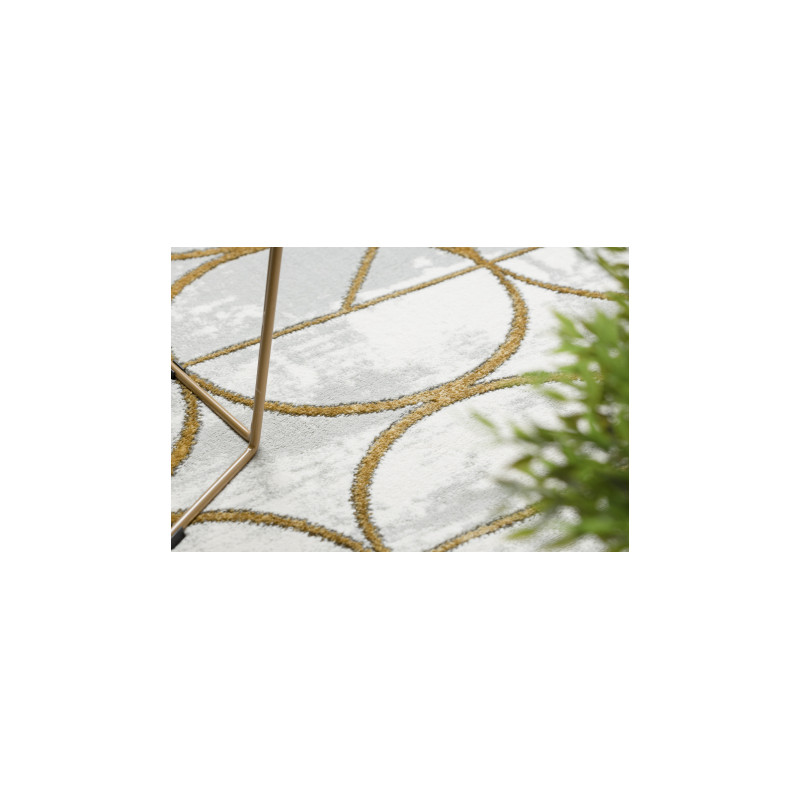 Dywan EMERALD ekskluzywny 1010 glamour, stylowy koła krem / złoty 140x190cm