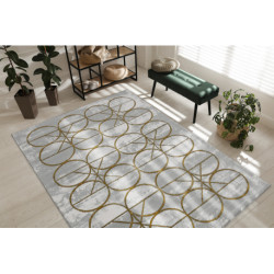Dywan EMERALD ekskluzywny 1010 glamour, stylowy koła krem / złoty 160x220cm
