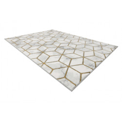 Dywan EMERALD ekskluzywny 1014 glamour, stylowy kostka krem / złoty 160x220cm