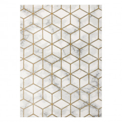 Dywan EMERALD ekskluzywny 1014 glamour, stylowy kostka krem / złoty 180x270cm