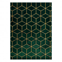 Dywan EMERALD ekskluzywny 1014 glamour, stylowy kostka butelkowa zieleń / złoty 180x270cm
