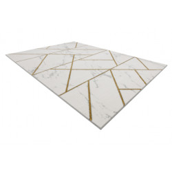 Dywan EMERALD ekskluzywny 1012 glamour, stylowy geometryczny, marmur krem / złoty 140x190cm