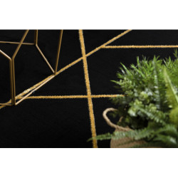 Dywan EMERALD ekskluzywny 1012 glamour, stylowy geometryczny czarny / złoty 120x170cm