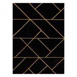 Dywan EMERALD ekskluzywny 1012 glamour, stylowy geometryczny czarny / złoty 160x220cm