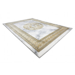Dywan EMERALD ekskluzywny 1011 glamour, meduza grecki ramka krem / złoty 140x190cm