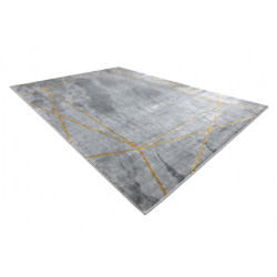 Dywan EMERALD ekskluzywny 1022 glamour, stylowy geometryczny, marmur szary / złoty 240x330cm