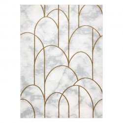 Dywan EMERALD ekskluzywny 1016 glamour, stylowy art deco, marmur krem / złoty 240x330cm