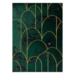 Dywan EMERALD ekskluzywny 1016 glamour, stylowy art deco, marmur butelkowa zieleń / złoty 120x170cm