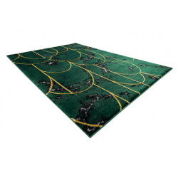 Dywan EMERALD ekskluzywny 1016 glamour, stylowy art deco, marmur butelkowa zieleń / złoty 120x170cm