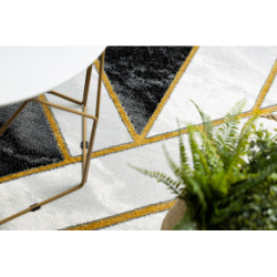 Dywan EMERALD ekskluzywny 1015 glamour, stylowy marmur, geometryczny czarny / złoty 180x270cm