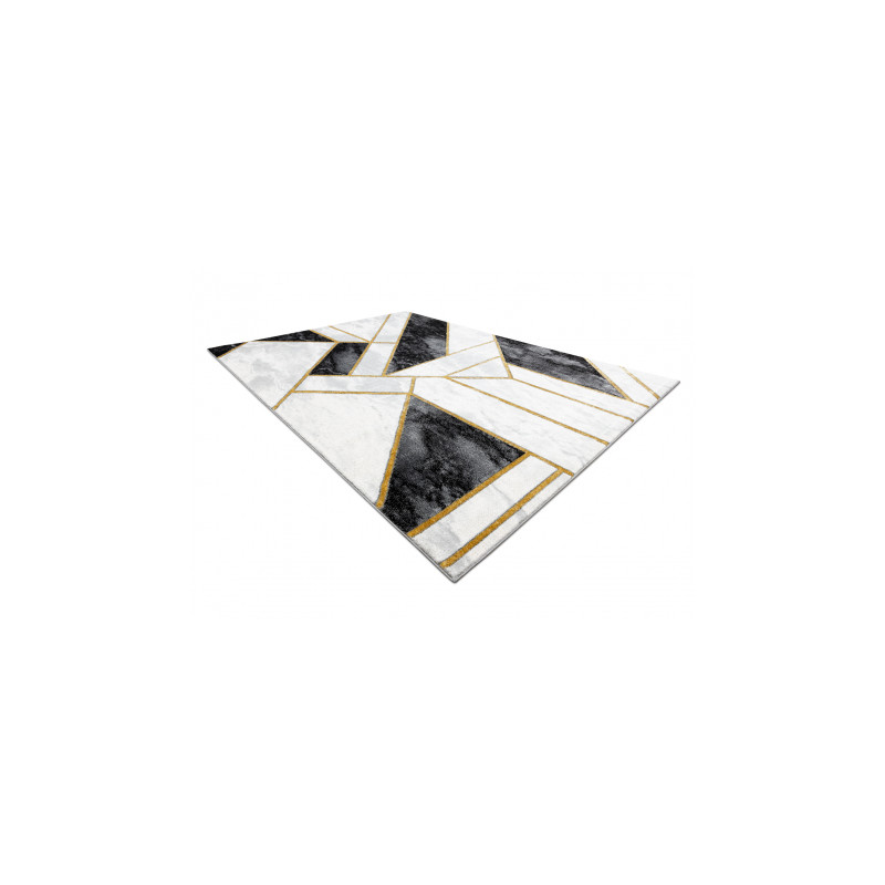 Dywan EMERALD ekskluzywny 1015 glamour, stylowy marmur, geometryczny czarny / złoty 200x290cm
