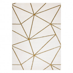 Dywan EMERALD ekskluzywny 1013 glamour, stylowy geometryczny krem / złoty 80x150cm