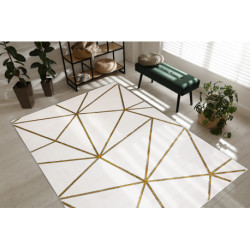 Dywan EMERALD ekskluzywny 1013 glamour, stylowy geometryczny krem / złoty 240x330cm Dywan EMERALD ekskluzywny 1013 glamour, stylowy geometryczny krem / złoty 240x330cm