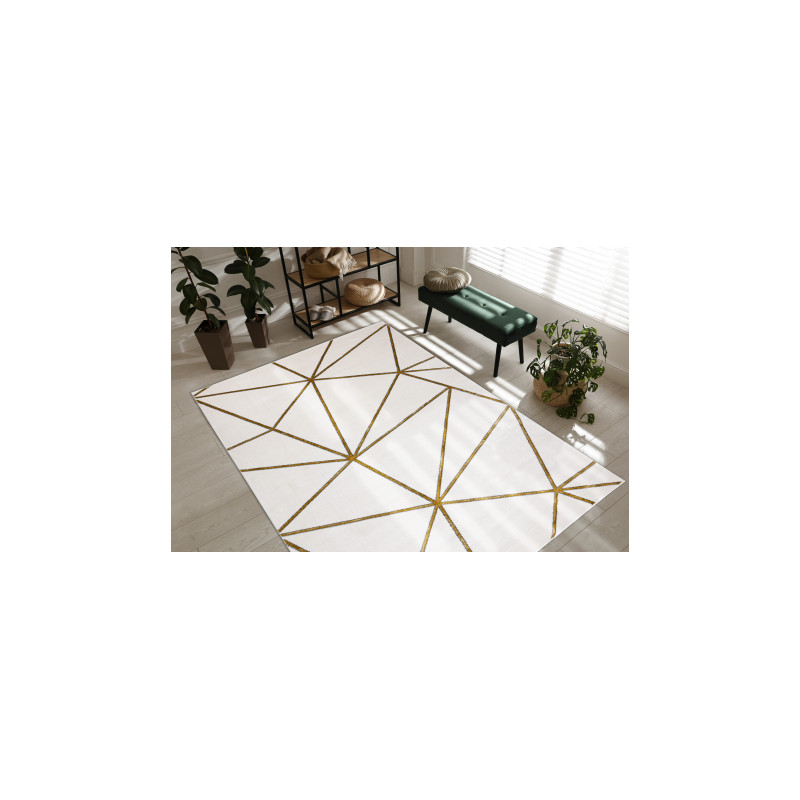 Dywan EMERALD ekskluzywny 1013 glamour, stylowy geometryczny krem / złoty 240x330cm Dywan EMERALD ekskluzywny 1013 glamour, stylowy geometryczny krem / złoty 240x330cm