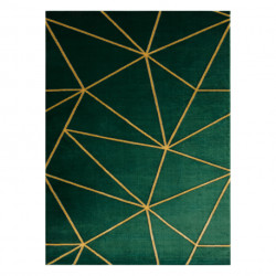 Dywan EMERALD ekskluzywny 1013 glamour, stylowy geometryczny butelkowa zieleń / złoty 140x190cm