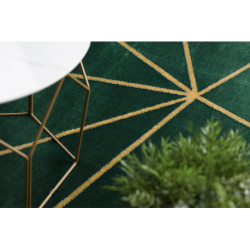 Dywan EMERALD ekskluzywny 1013 glamour, stylowy geometryczny butelkowa zieleń / złoty 180x270cm